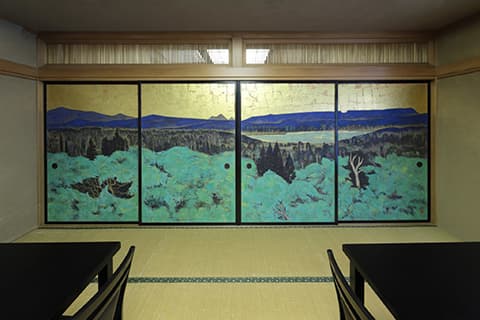八ヶ岳遠望。日本画家・松井章画伯の作品です。